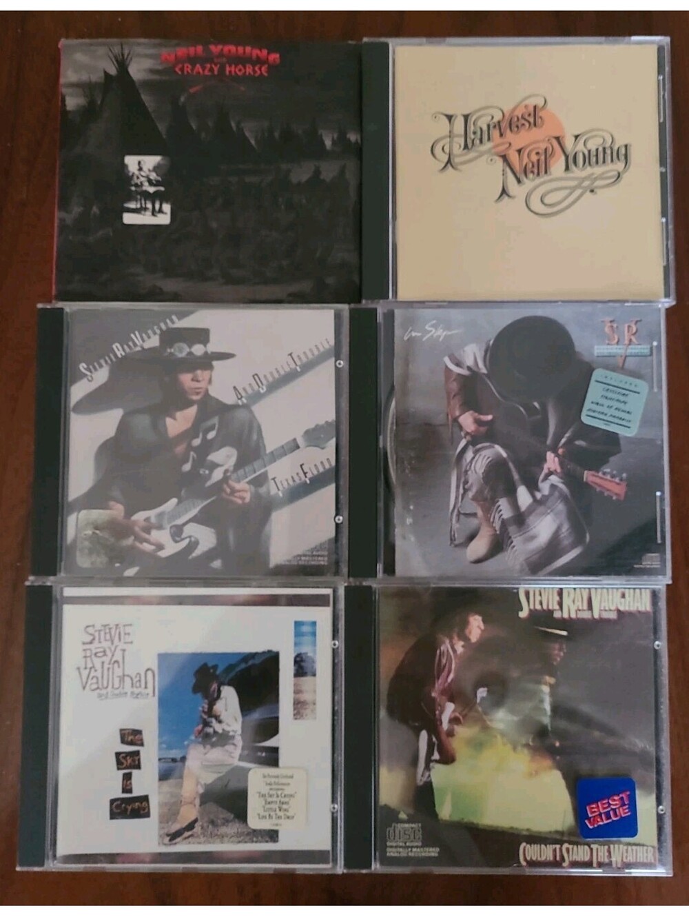 Neil Young & Stevie Ray Vaughan CD Lot of 6